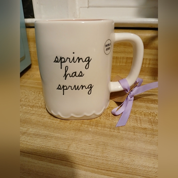 Rae Dunn Other - Rae Dunn NWT "Spring Has Sprung" Double Sided Large Coffee Mug W/Bunny